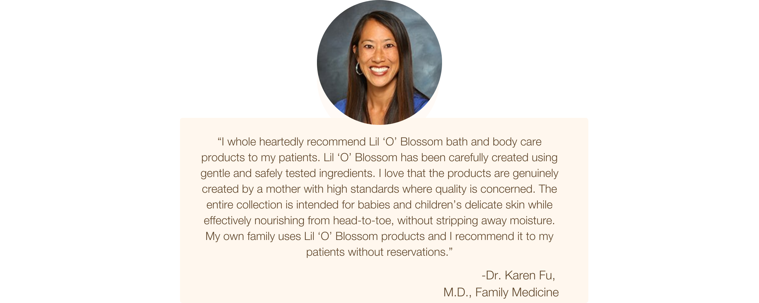 Dr Karen Fu testimonial